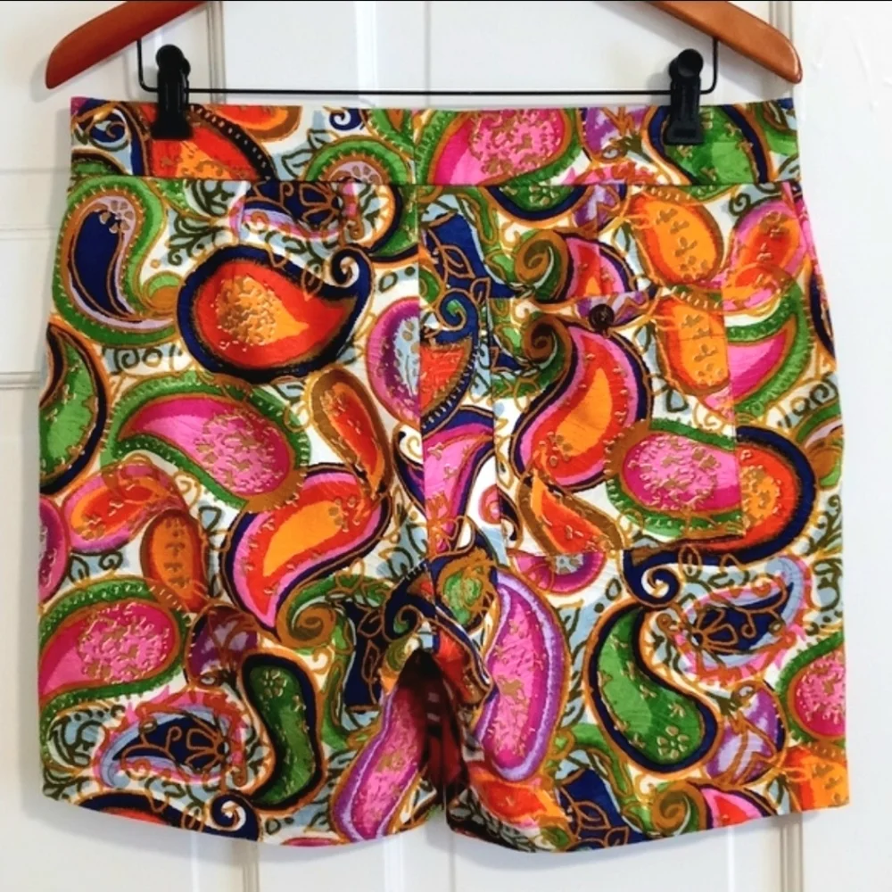 🧡Mr. Turk🧡 - Multicolor Paisley Print Jacquard Cotton Short - Picture 2 of 14